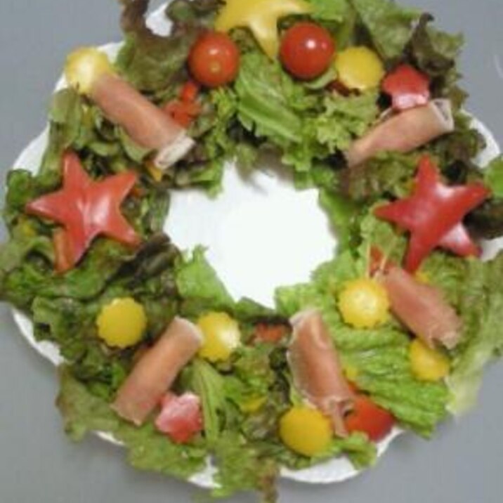 サラダ菜たっぷり楽しいクリスマスリースサラダ レシピ 作り方 By おたくちゃん 楽天レシピ サラダ菜たっぷり楽しいクリスマスリースサラダ レシピ 作り方 By おたくちゃん 楽天レシピ
